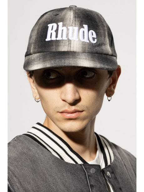 RHUDE Logo Flannel 6-Panel Hat