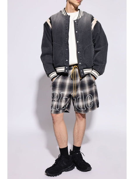 RHUDE Plaid Logo Short Pants for Men