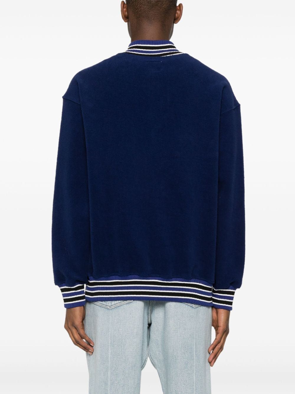 RHUDE Midnight Blue Quarter-Zip Varsity for Men