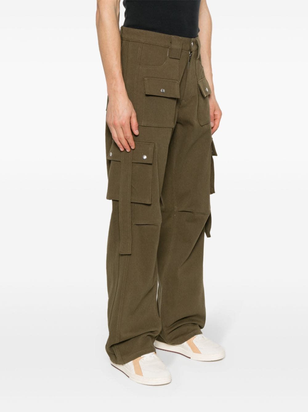 RHUDE Olive Twill Cargo Pants for Men