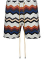 RHUDE Men's Zigzag Print Swim Shorts for SS24