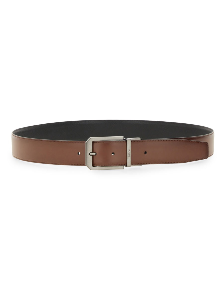 ZEGNA Reversible Leather Belt for Men