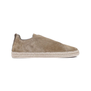 ZEGNA Brown Triple Stitch Espadrille Sneakers for Men - SS24 Collection