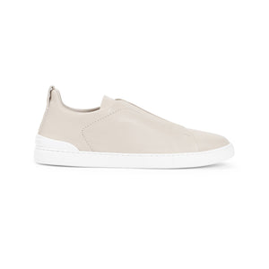 ZEGNA Triple Stitch Leather Sneakers for Men