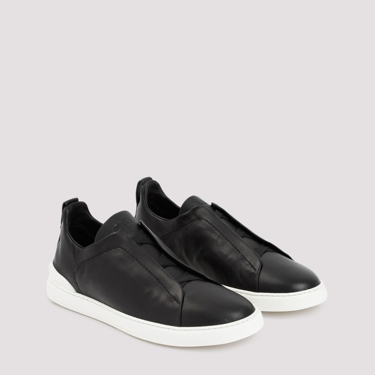 ZEGNA Triple Stitch Leather Sneakers for Men