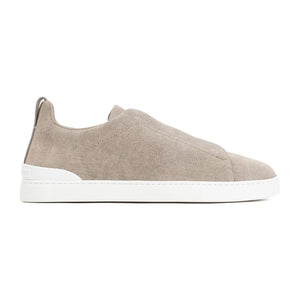 ZEGNA Men's Nude & Neutrals Cotton Sneakers for SS24
