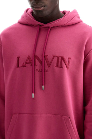 LANVIN Embroidered Logo Cotton Hoodie