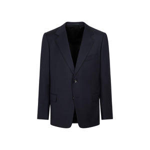 LANVIN Men's Blue Wool Jacket for SS23 Collection