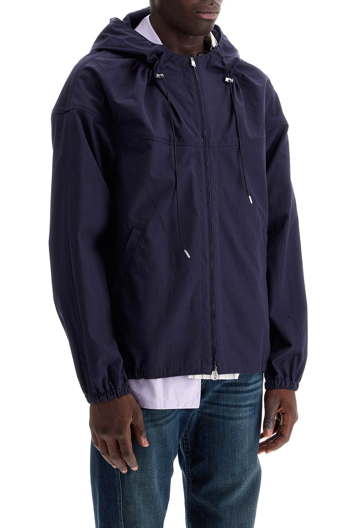 LANVIN Men's Urban Cotton Canvas Hooded Jacket