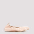 SIMONE ROCHA Nude Patent Leather Heart Toe Lace-Up Ballerina Flats for Women