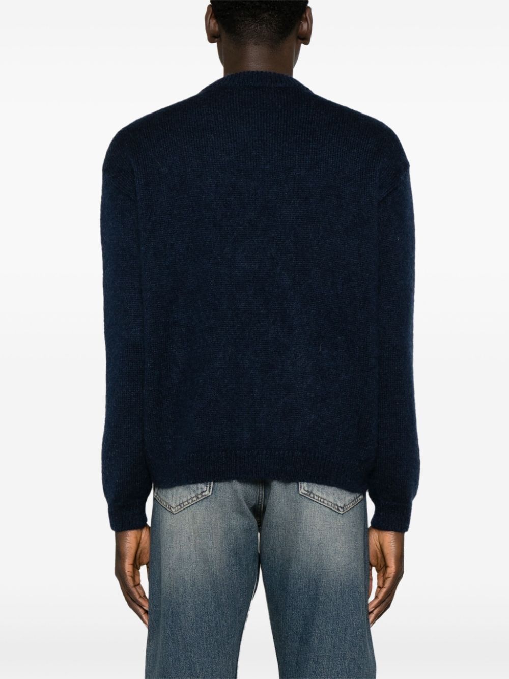 LANVIN Men's Thunder Mohair Mock Neck Knitwear for SS24