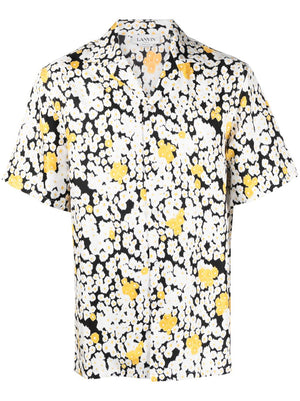 LANVIN Men's Floral Print Silk Shirt - FW23 Collection