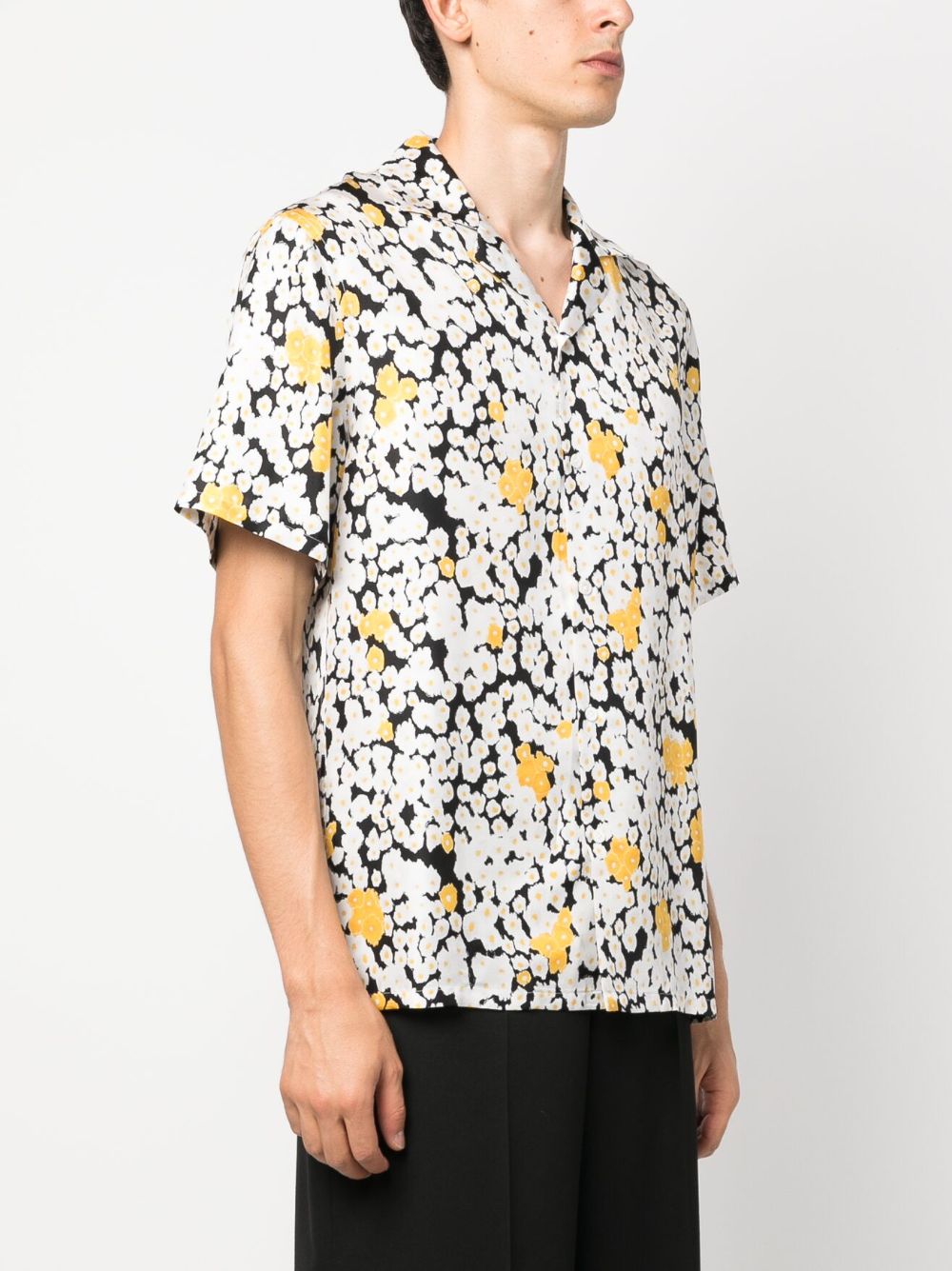 LANVIN Men's Floral Print Silk Shirt - FW23 Collection