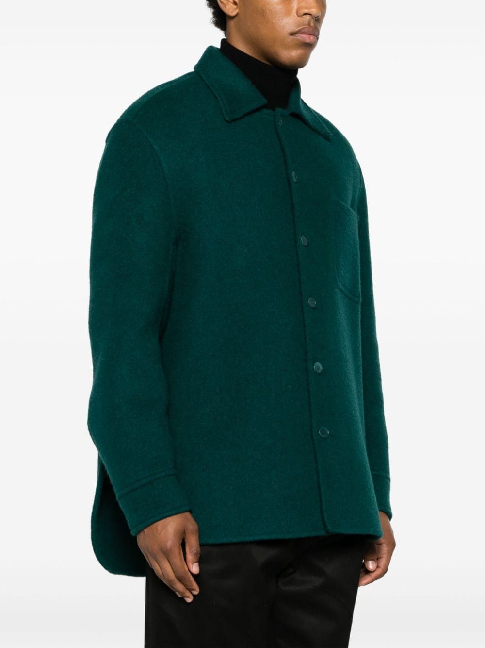 Twisted Cocoon Overshirt in Dragon for Men - FW23