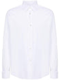 LANVIN Elegant Cotton Dress Shirt with Mitered Cuffs