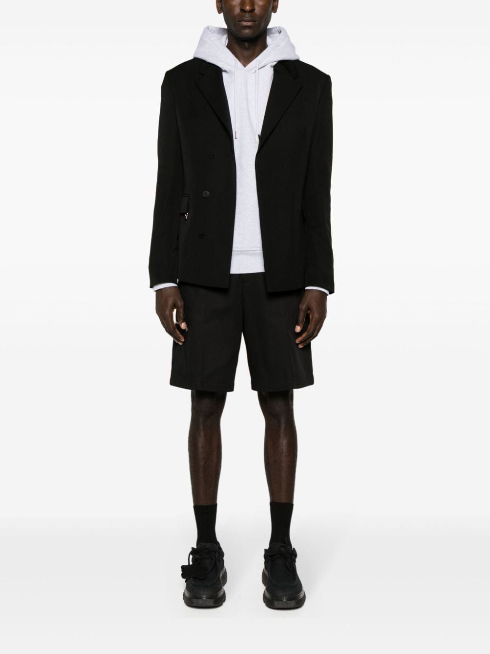 LANVIN Men's Black Chino Shorts for SS24