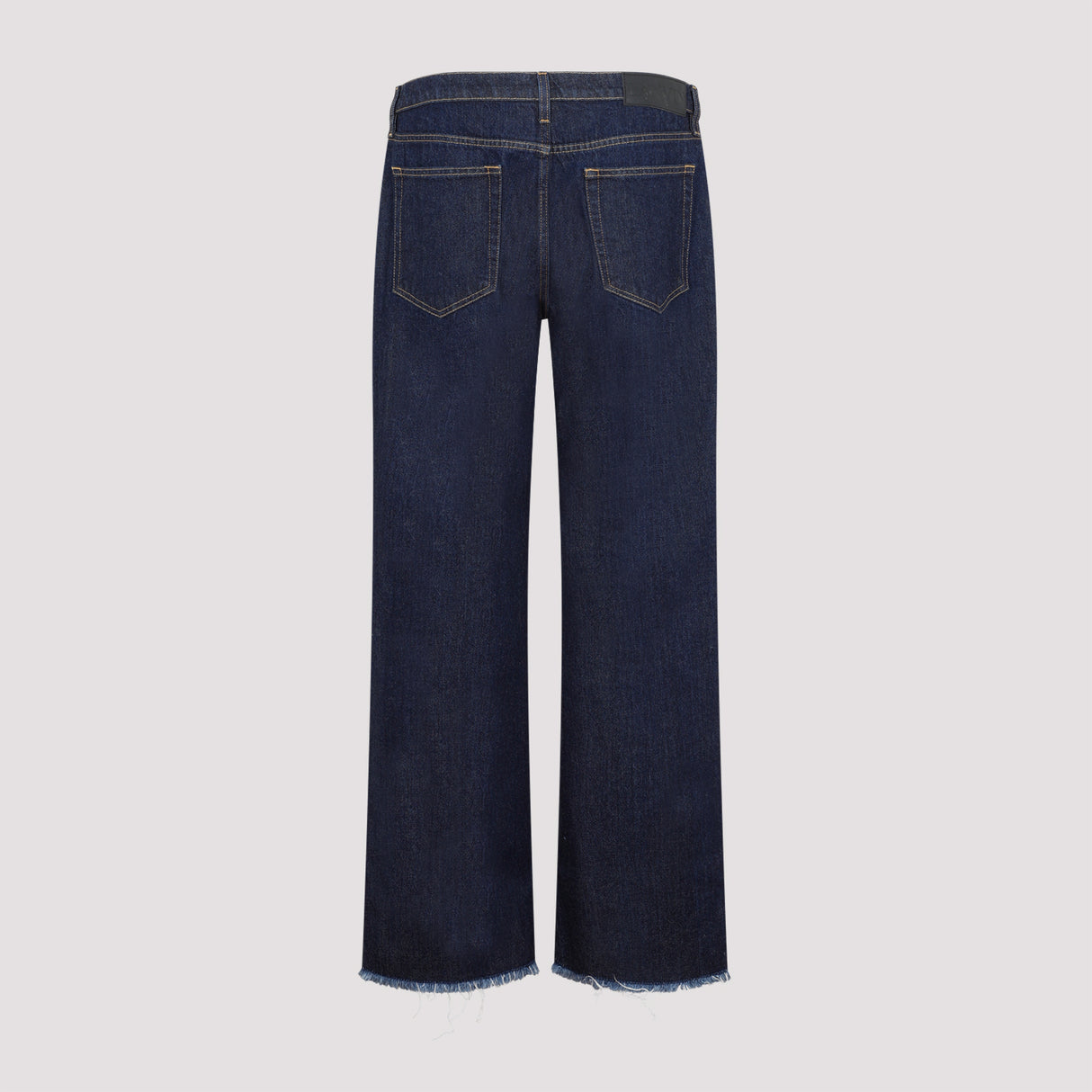 LANVIN Frayed Hem Cotton Denim Jeans for Men in Blue - FW23