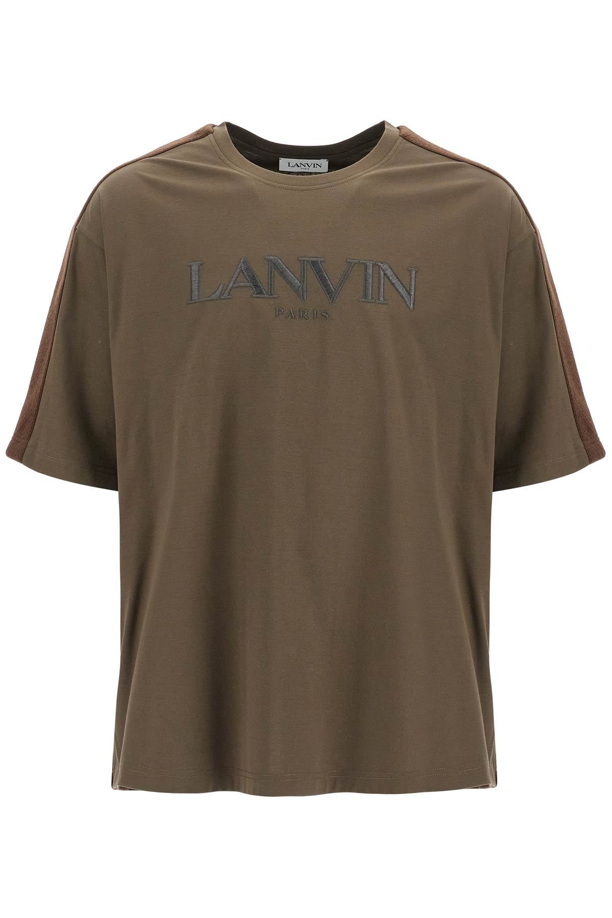 LANVIN Urban Luxe Striped Logo Cotton T-Shirt