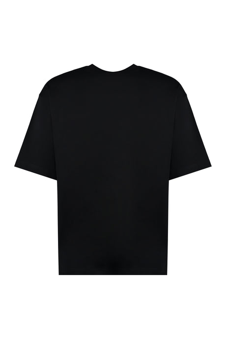 LANVIN Men's Black Logo Cotton T-Shirt