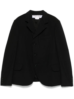 COMME DES GARÇONS Women's Classic Black Wool Single-Breasted Jacket