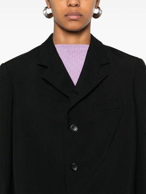 COMME DES GARÇONS Women's Classic Black Wool Single-Breasted Jacket