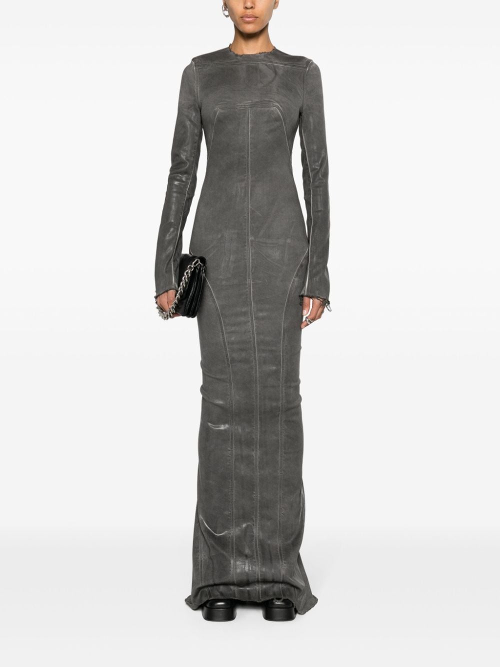 RICK OWENS Grey Mid-Length Skirt - 24SS Collection