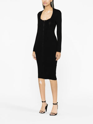 ISABEL MARANT Elegant Black Wool-Blend Midi Dress for Women - FW23