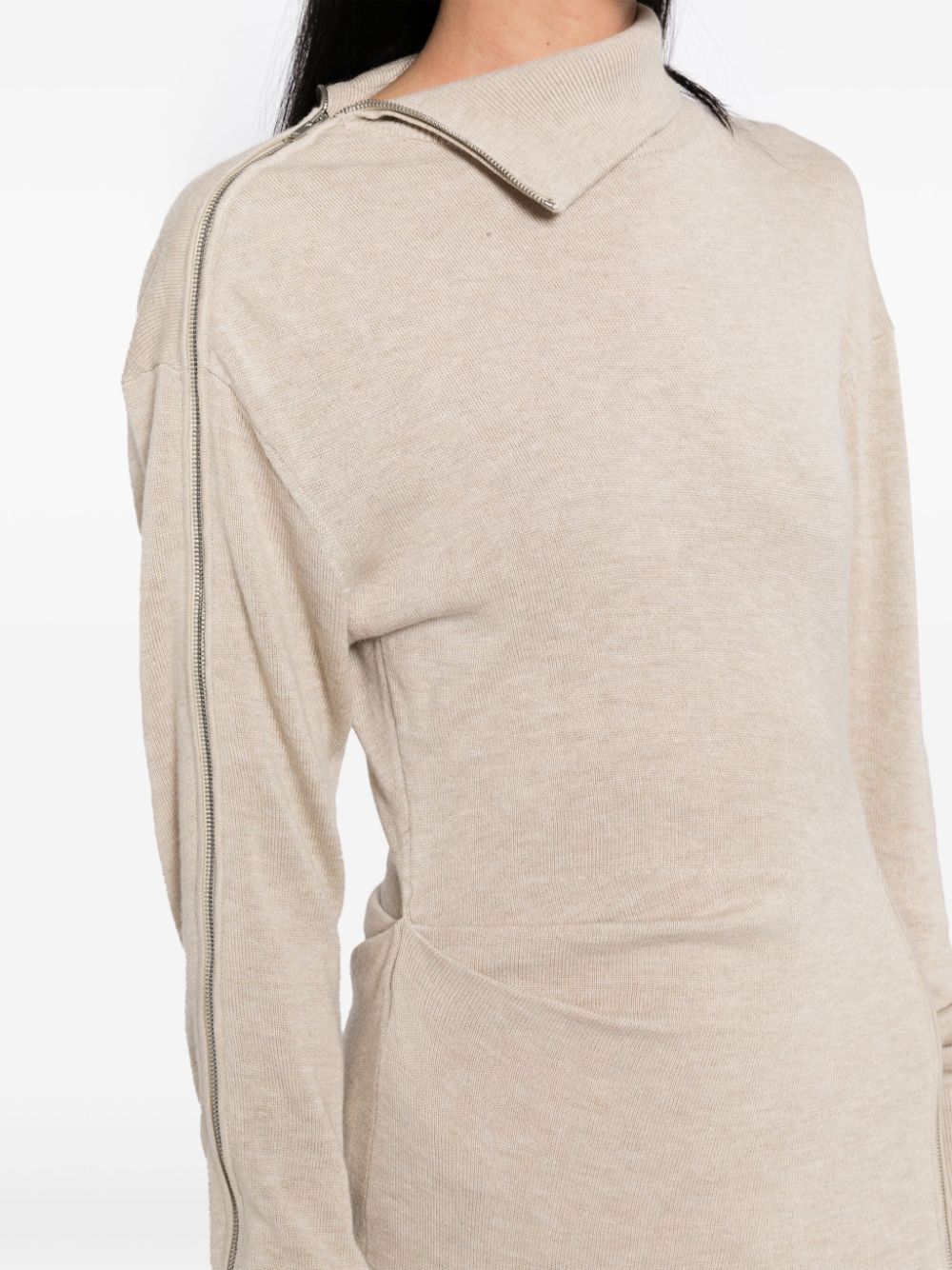 ISABEL MARANT Beige Knit Wool Dress for Women - FW23