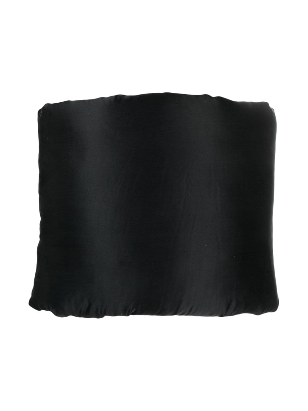 Jet Black Padded Silk Scarf for Women