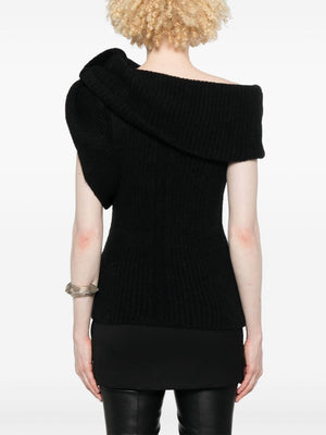 RICK OWENS Asymmetric Neck Banded T-Shirt for Women