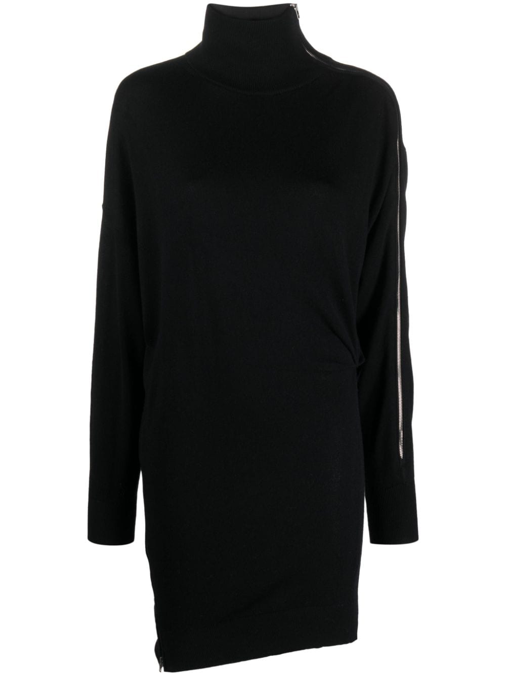 ISABEL MARANT Black Asymmetrical Knit Dress for Women - FW23 Collection