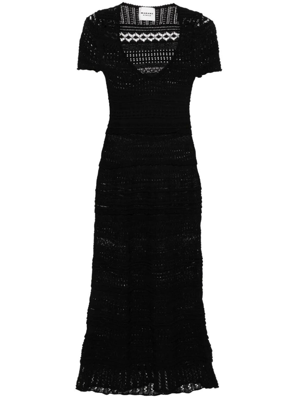 فستان ماكسي قطني أسود للنساء - مجموعة ربيع وصيف 2024