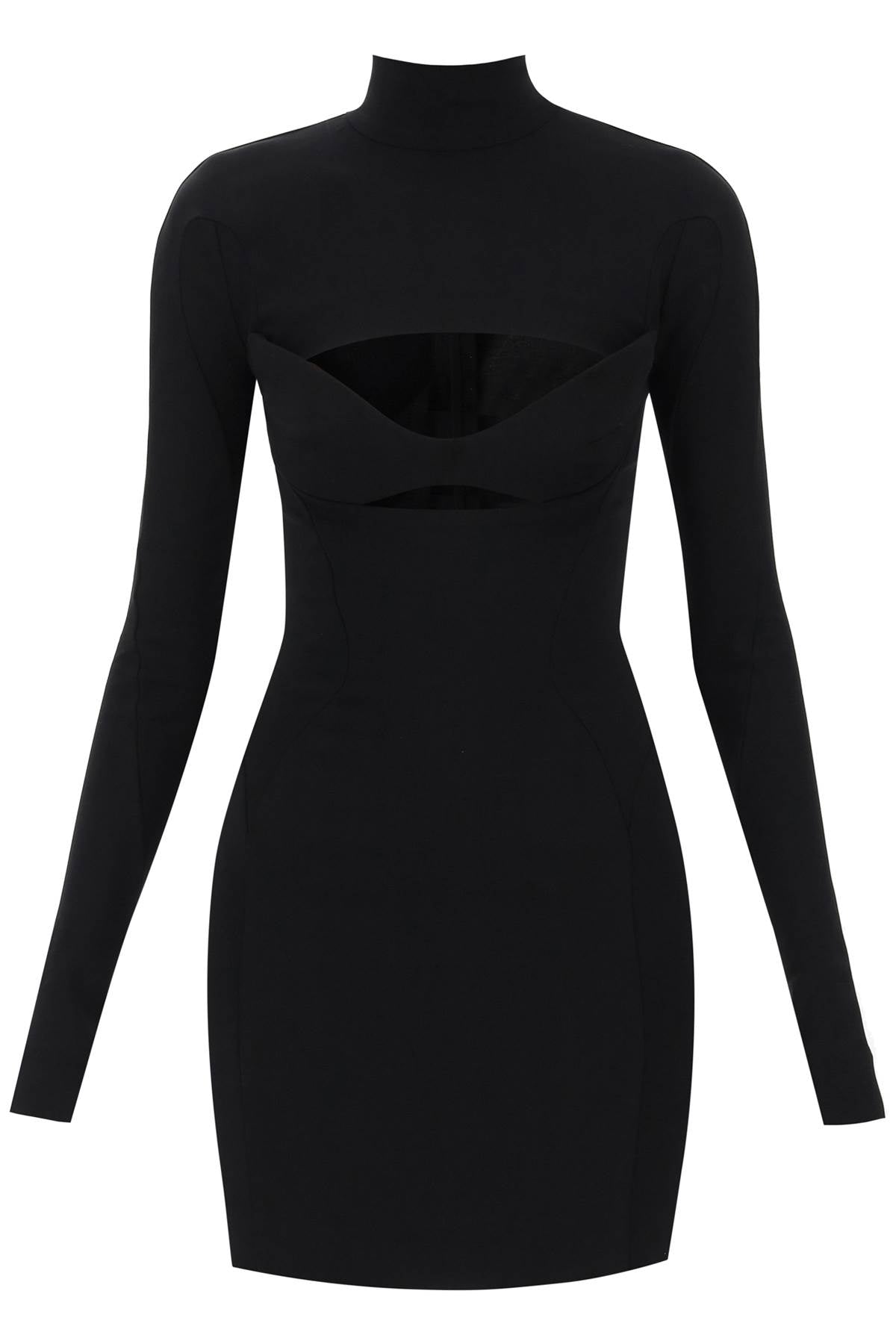 MUGLER Black Cut-Out Bust Mini Dress for Women - The Perfect Statement Piece