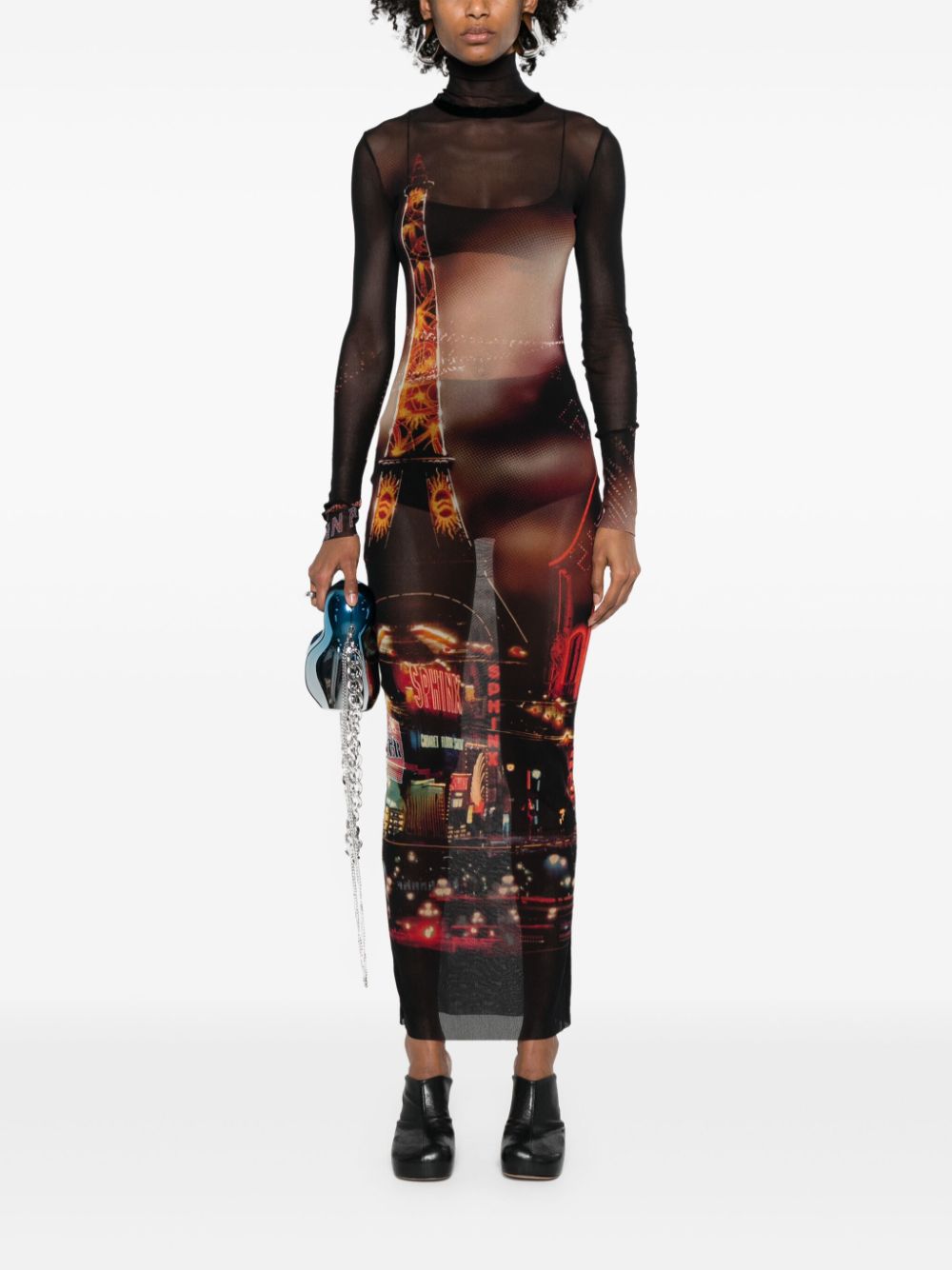 JEAN PAUL GAULTIER Pigalle Print Maxi Dress