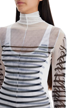 JEAN PAUL GAULTIER Double-Layered Mini Dress with Nautical Print