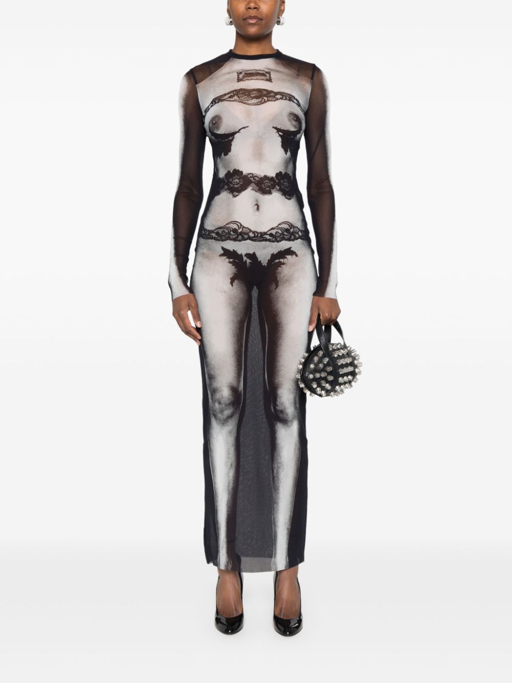 JEAN PAUL GAULTIER Long Mesh Design Body Dress