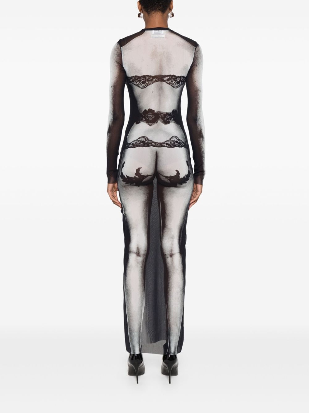 JEAN PAUL GAULTIER Long Mesh Design Body Dress