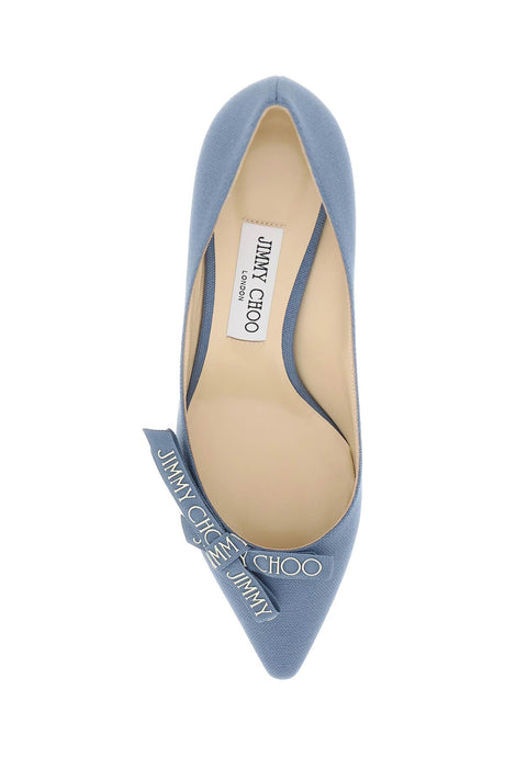 JIMMY CHOO Navy Canvas Pumps for Women - SS24 Collection