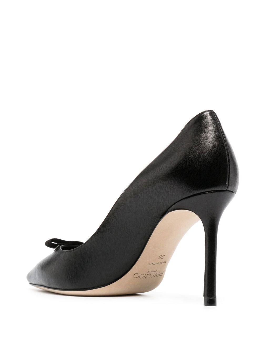 Giày cao gót da đen tinh tế cho phụ nữ - Romy 85mm cho mùa xuân hè 24