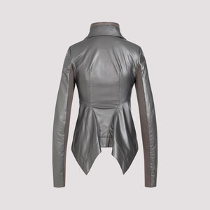 RICK OWENS Metallic Biker Jacket for Women - SS24 Collection