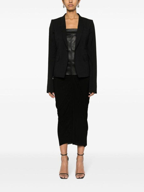 RICK OWENS Fitted Women's Wool Jacket with Button Closure