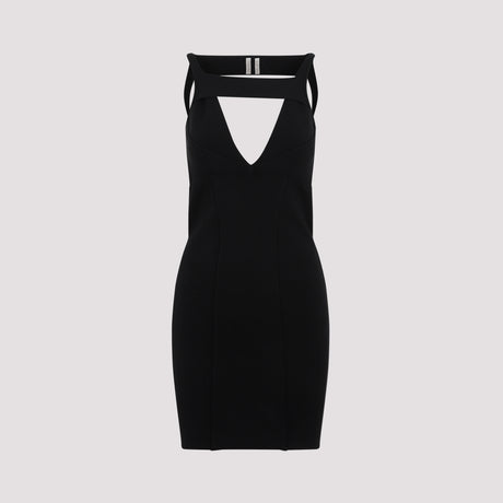 RICK OWENS Women's Black Knit Mini Dress for FW23