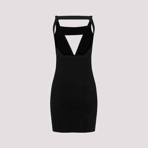 RICK OWENS Women's Black Knit Mini Dress for FW23