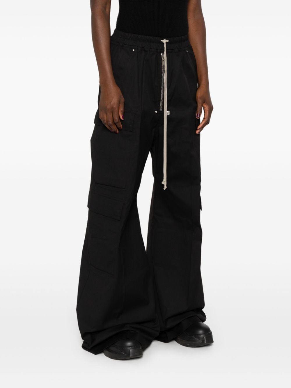 RICK OWENS Urban Chic Wide-Leg Cargo Trousers