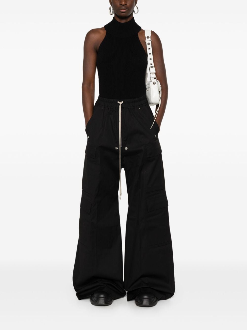 RICK OWENS Urban Chic Wide-Leg Cargo Trousers