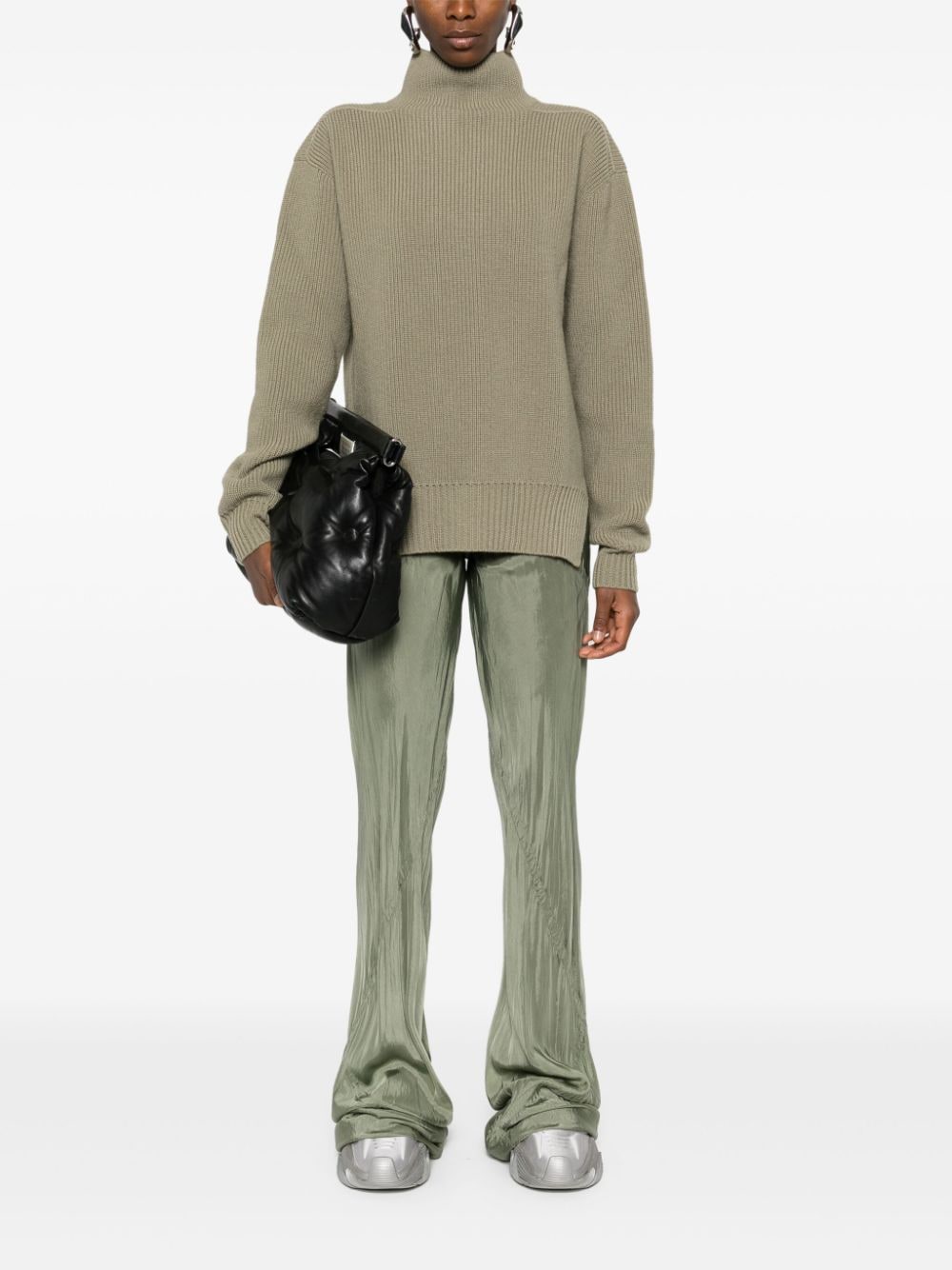 RICK OWENS Luxurious Chunky Wool Turtleneck Sweater