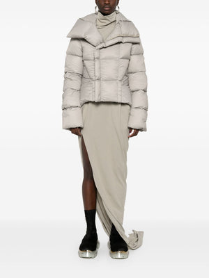 RICK OWENS Chic Funnel-Neck Cropped Puffer Jacket