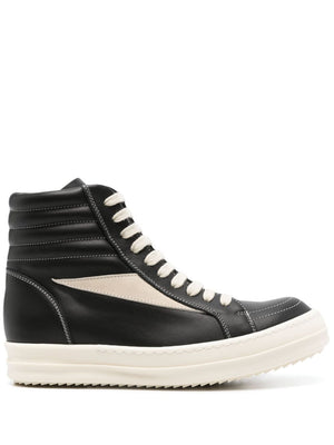 RICK OWENS High-Top Vintage Leather Sneakers