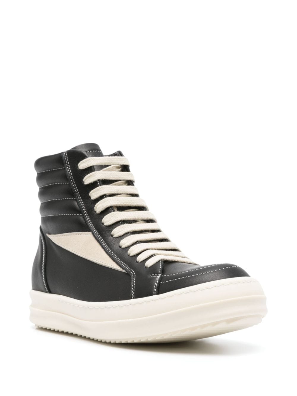 RICK OWENS High-Top Vintage Leather Sneakers