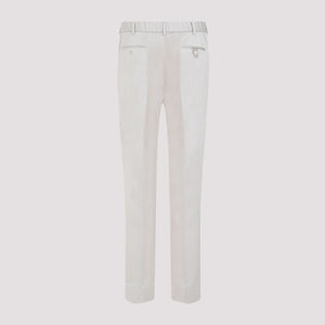 BRIONI SS24 Men's Cotton Pants in Nude & Neutrals